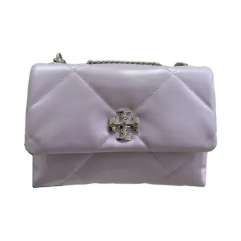 TORY BURCH Kira Nappa Leather Crossbody Bag, Shoulder Bag Small Size Women's Purple