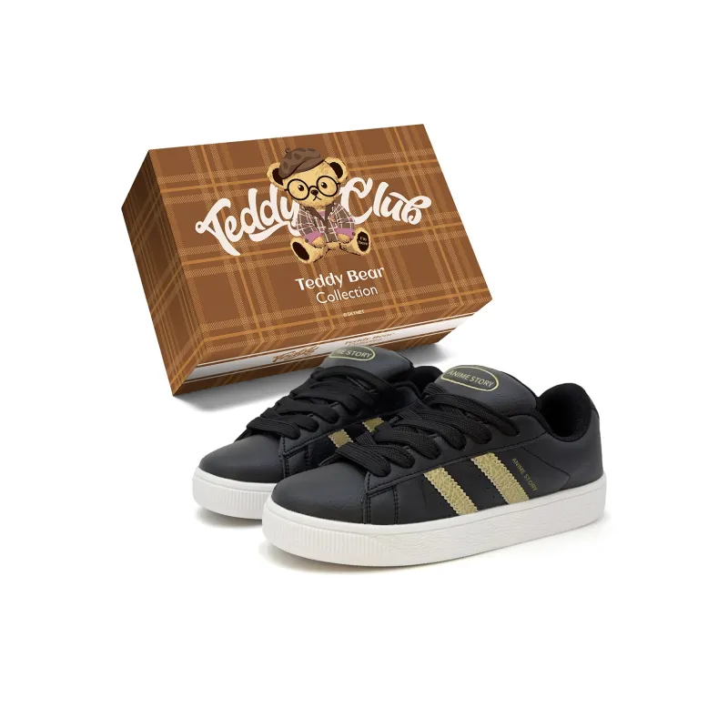 Teddy Bear Collection Coverage Slip Resistant And Abrasion Resistant Low Top Skateboard Shoes Unisex-0