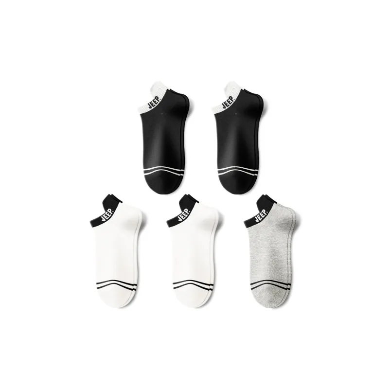 Jeep No Show Socks Unisex Multi double Loading-0