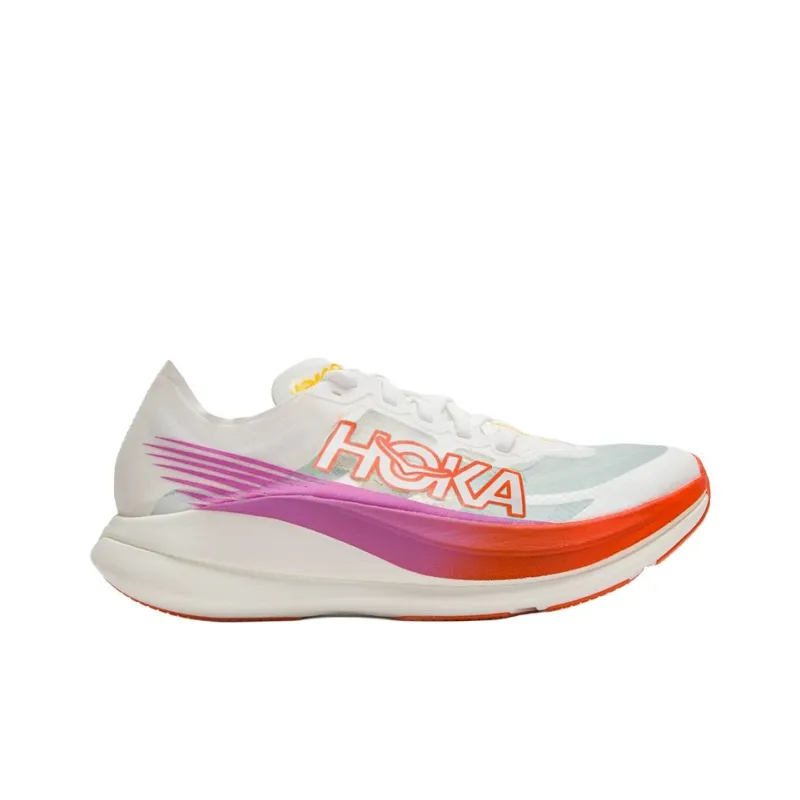 HOKA ONE ONE ROCKET X 2 Anti-Slip Wear-Resistant Low-Top Casual Running Shoes Men's White-1