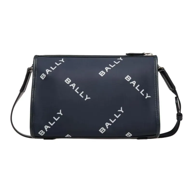 BALLY Nylon Fabric Messenger Bag Shoulder Bag Crossbody Bag Small Size Men's Blue-2