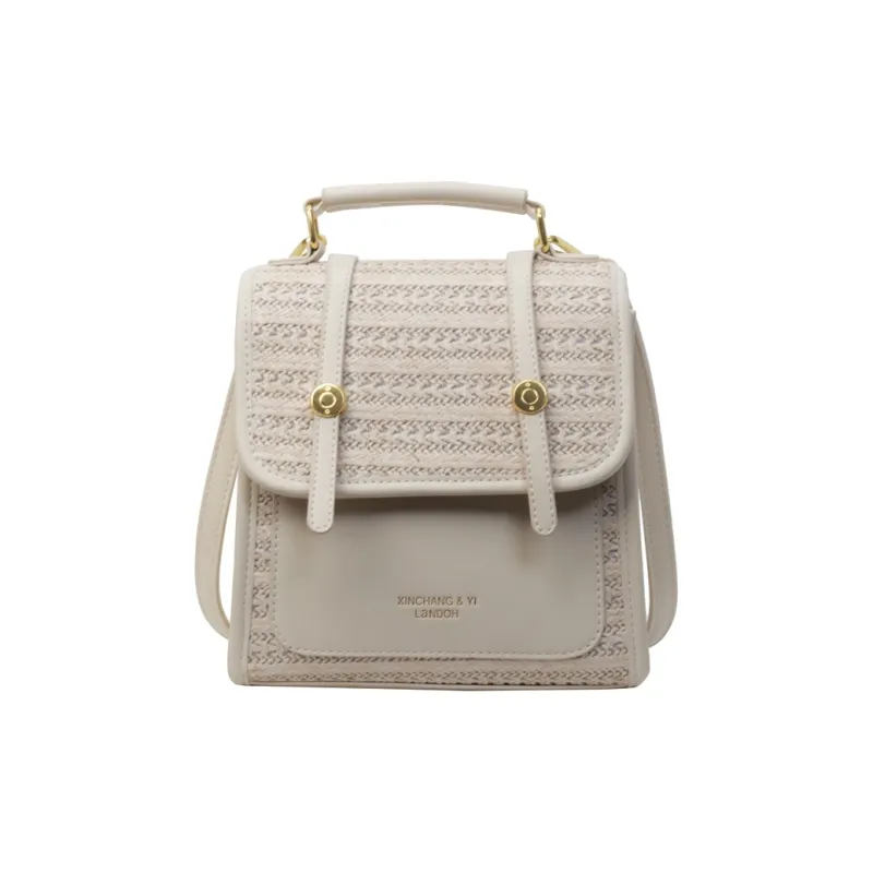 ROUNDOT PU Backpack Women's Ecru/Black/Brown-1