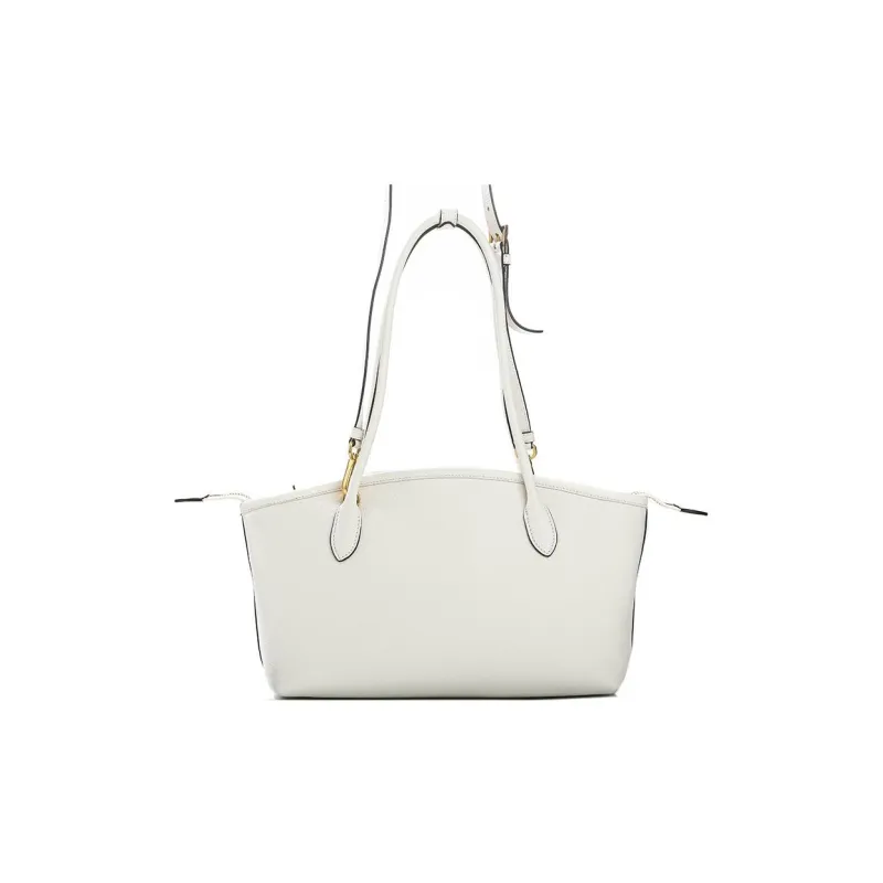 PRADA Calfskin Tote Bag Shopping Bag Crossbody Bag Shoulder Bag Women's White-4