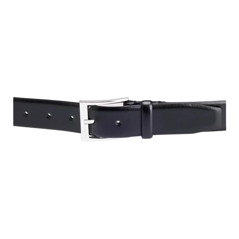 HUGO BOSS Leather Belts Men's Black 3.5CM-3