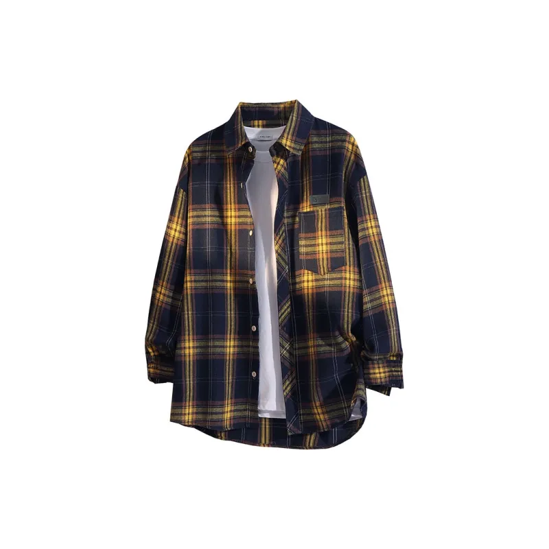 YOSICIL Shirt Unisex Yellow Plaid-4