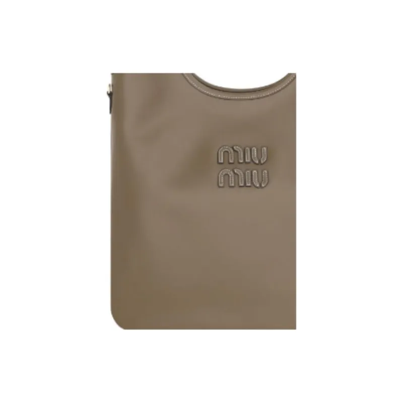 MIU MIU Ivy Calfskin Tote Bag Shopping Bag Handbag Shoulder Bag Women's Dark Gray-5