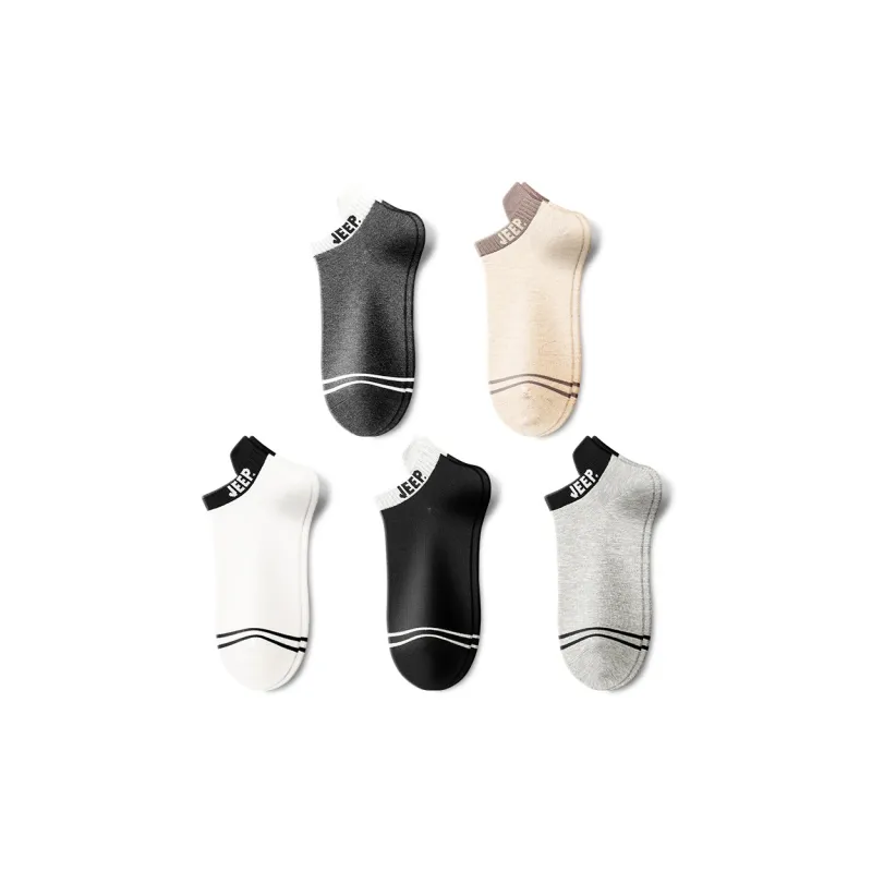 Jeep No Show Socks Unisex Multi double Loading-10