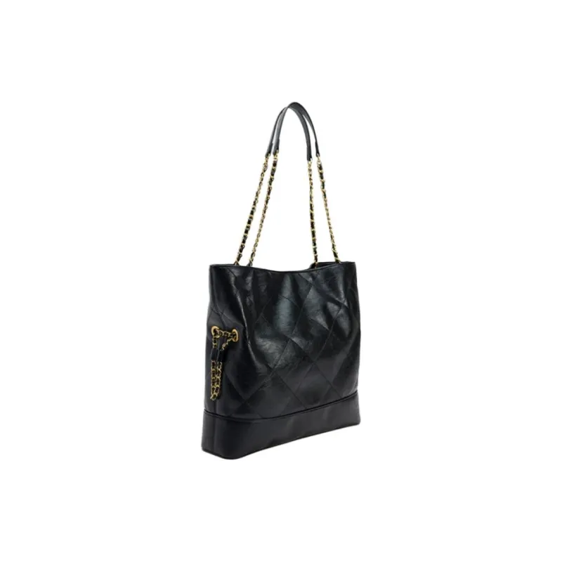 URBAN REVIVO Artificial Leather Tote Bag, Shopping Bag, Shoulder Bag Tubas Women's Black-1