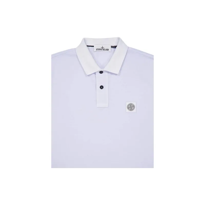 STONE ISLAND Compass Patch Buttoned Polo Shirt-6