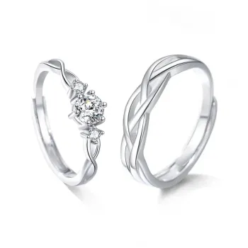 ZHIAIYONGHENG 999 Fine Silver Rings Unisex
