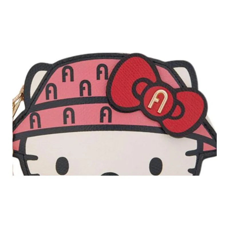 Furla Hello Kitty Collaboration Leather Coin Purse Women's Pink-3