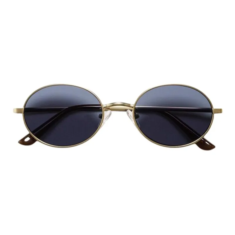 UNIQLO Metal Round Sunglasses Unisex Gold-1