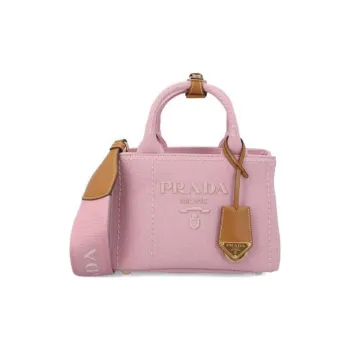 PRADA Cotton Tote Bag, Shopping Bag, Shoulder Bag, Handbag Mini Women's Pink