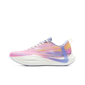 PEAK Anti Slip And Wear Resistant Rebound Low Top Training Marathon Running Shoes Women's Purple Flower Yarn