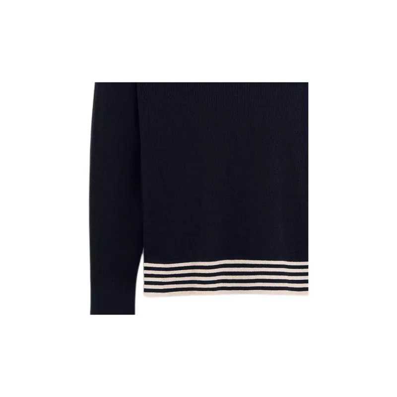 COACH Long Sleeve Knit Polo Shirt Men's Marine Blue-3
