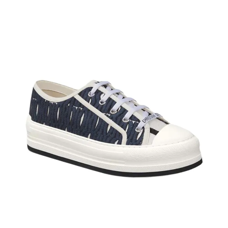 DIOR Walk'n'Dior Low-Top Canvas Shoes Women's Blue-2