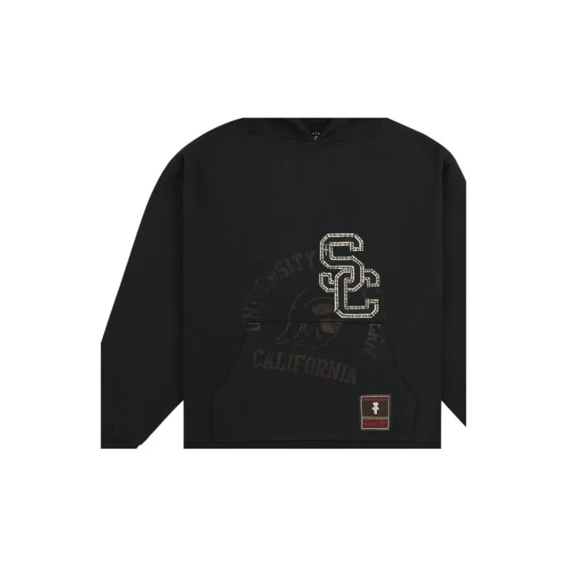 Travis Scott X Mitchell & Ness Usc Trojans Overlap Pullover Hoodie-4