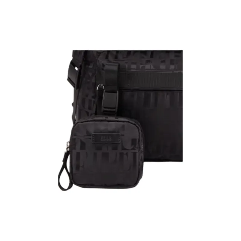 ELLE Fabric Backpack Large Size Women's Black-4
