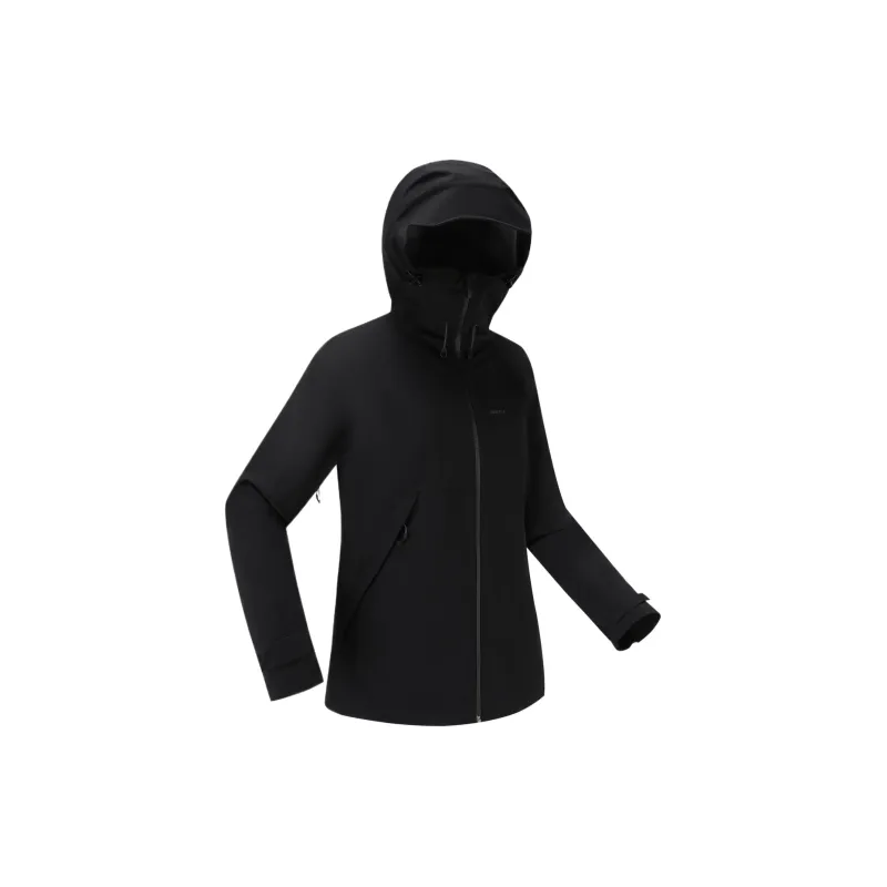 DECATHLON Hiking, Urban Living, Travel, Commuting, Ice Climbing, And Rock Climbing Jacket Women's Smoky Black-2