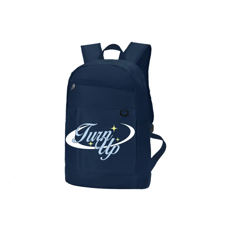 TURN UP Polyester Backpack Unisex Blue-7