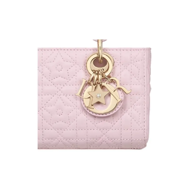 DIOR Lady D JOY Sheepskin Lady Dior Bag, Shoulder Bag, Crossbody Bag, Handbag Extra Mini Women's Light Pink-5