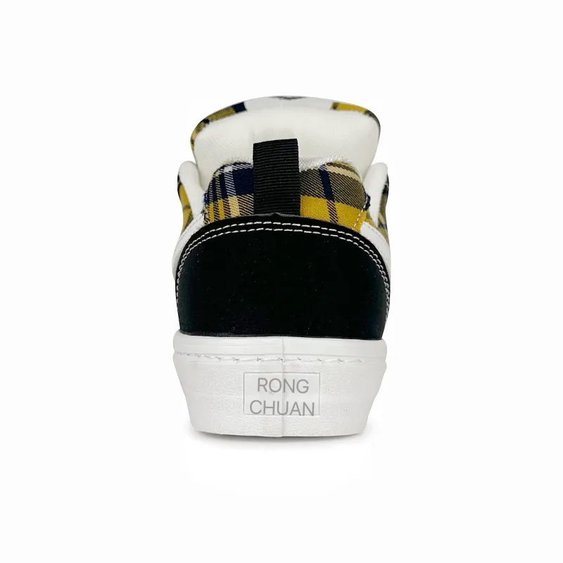 Rongchuan Low-Top Skateboard Shoes Unisex Black Yellow-3