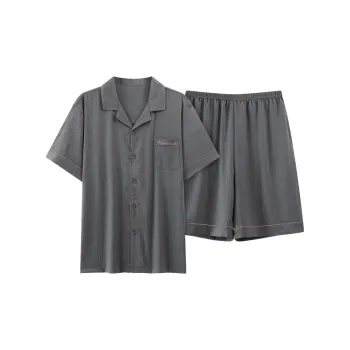 JINXU Pajama Set Men's Dark Gray