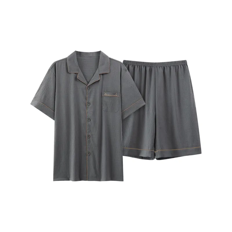 JINXU Pajama Set Men's Dark Gray-0