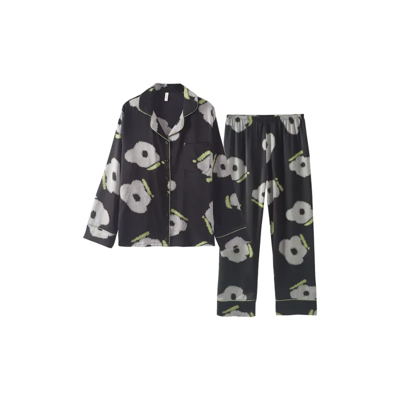 ROUKEER Pajama Set Women's Dark Gray-0