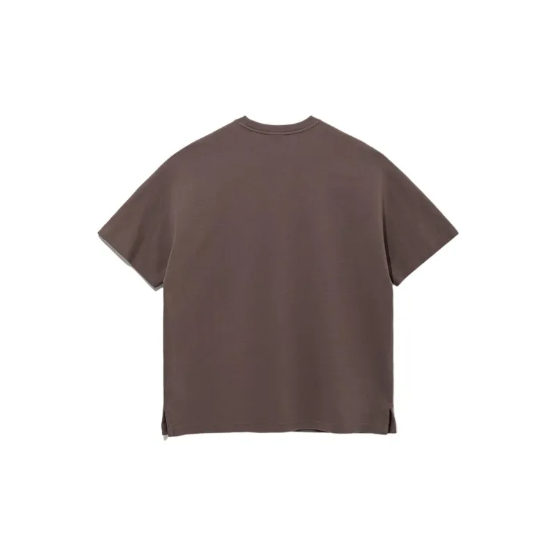 New Era T Shirt Korean Style Unisex Brown-1