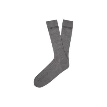 Zegna SS25 Mid Calf Socks Men's 2 Pack Heather Gray
