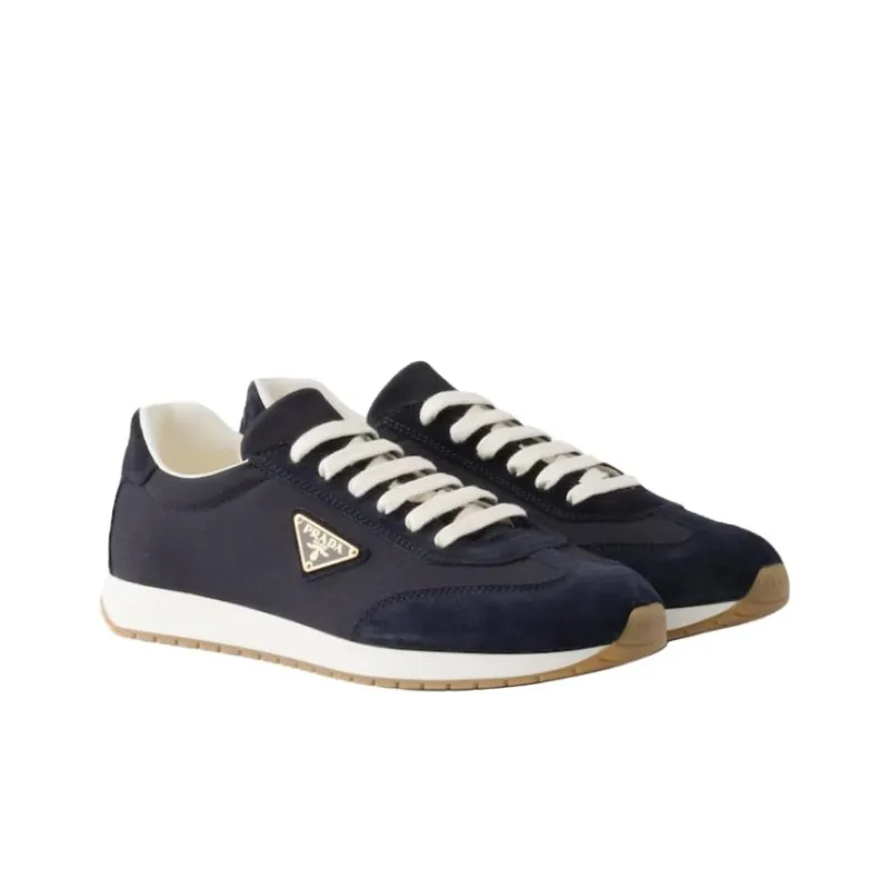 PRADA Low Top Casual Shoes Men's Marine Blue-2