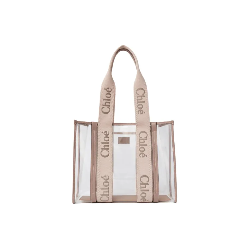 Chloe Thermoplastic Polyurethane Tote Bag Shopping Bag Handbag Women's Light Pink-2