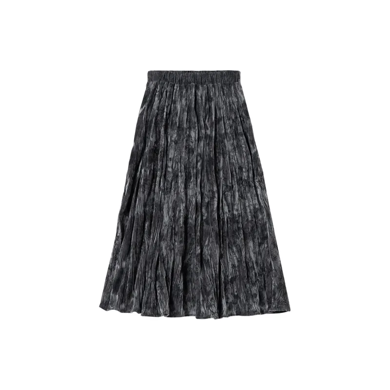 SOON FLOWER Casual Long Skirts Women's Black-1