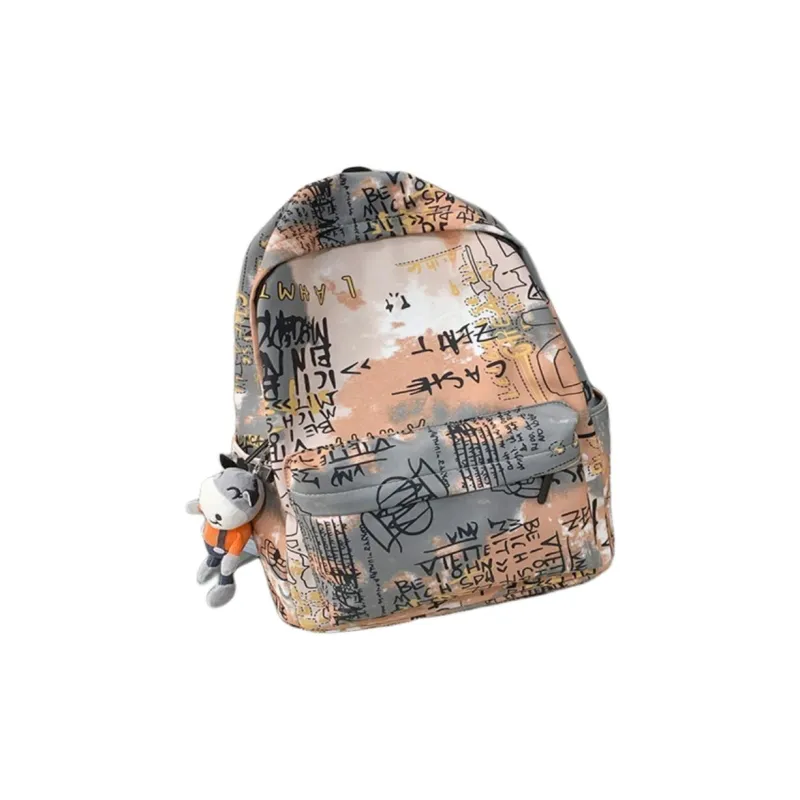 URBAN FOREST Nylon Backpack Regular Unisex Violet/Khaki/Green-1