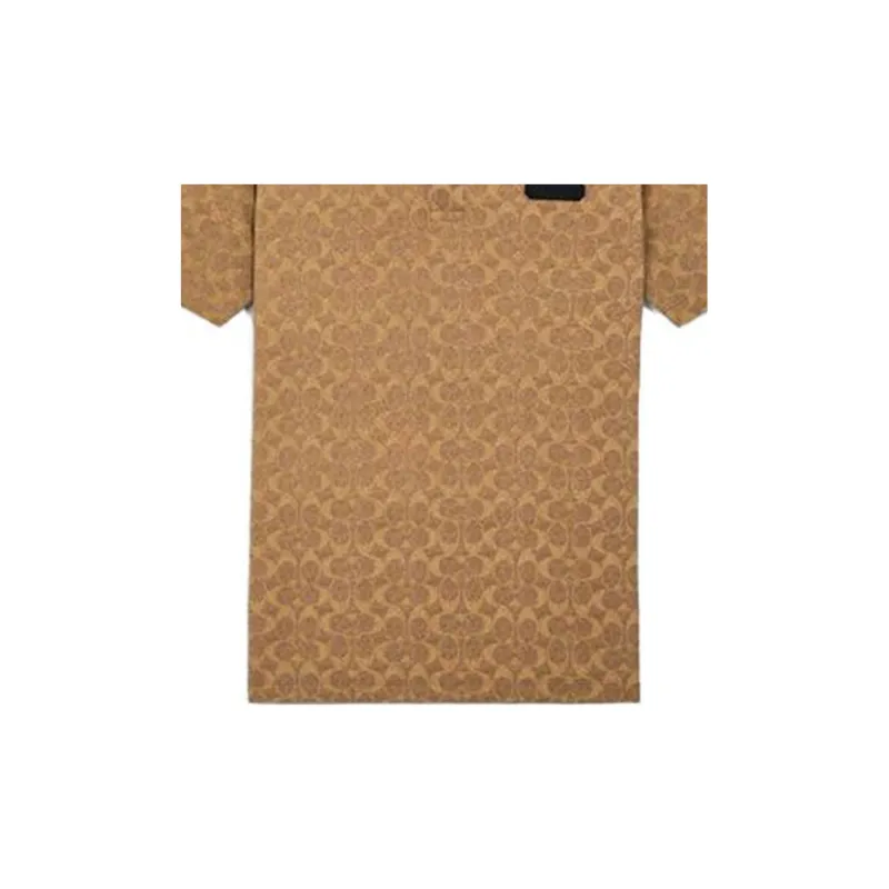 COACH Polo Shirt Men's Brown Yellow-4