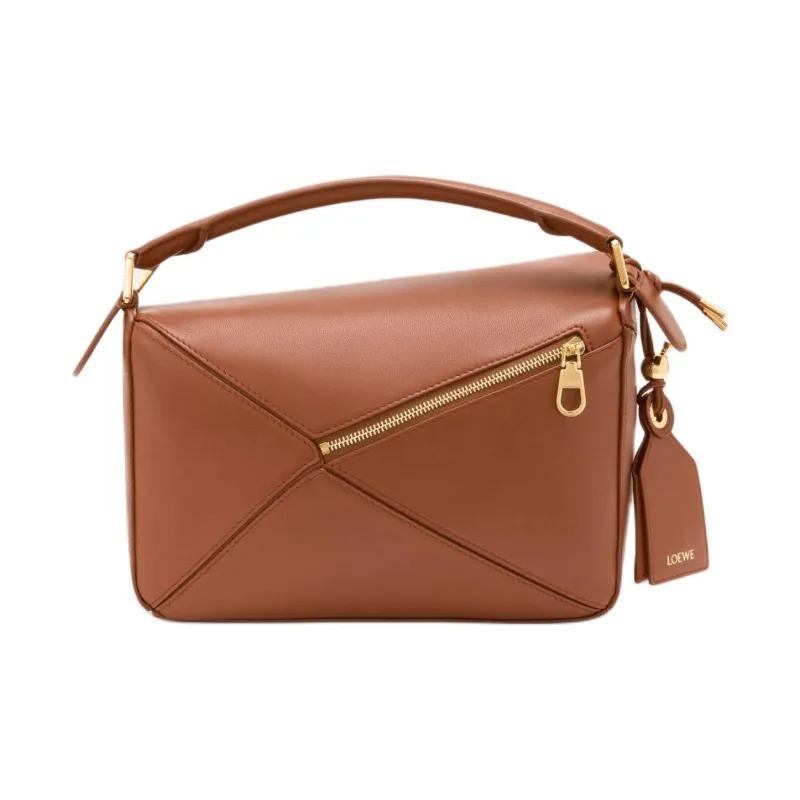 LOEWE Puzzle Sheepskin Shoulder Bag, Crossbody Bag, Handbag Trumpets Women's Brown-4