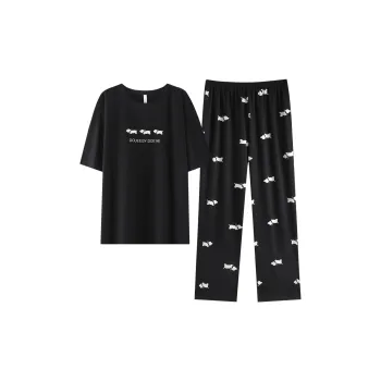 XIAFENYAN Pajama Set Women's Black