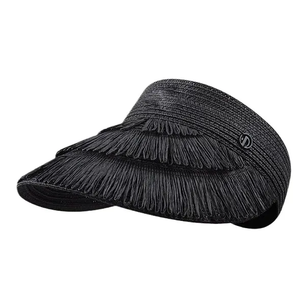 DZP Straw Woven Sun Protection Hats Unisex-5