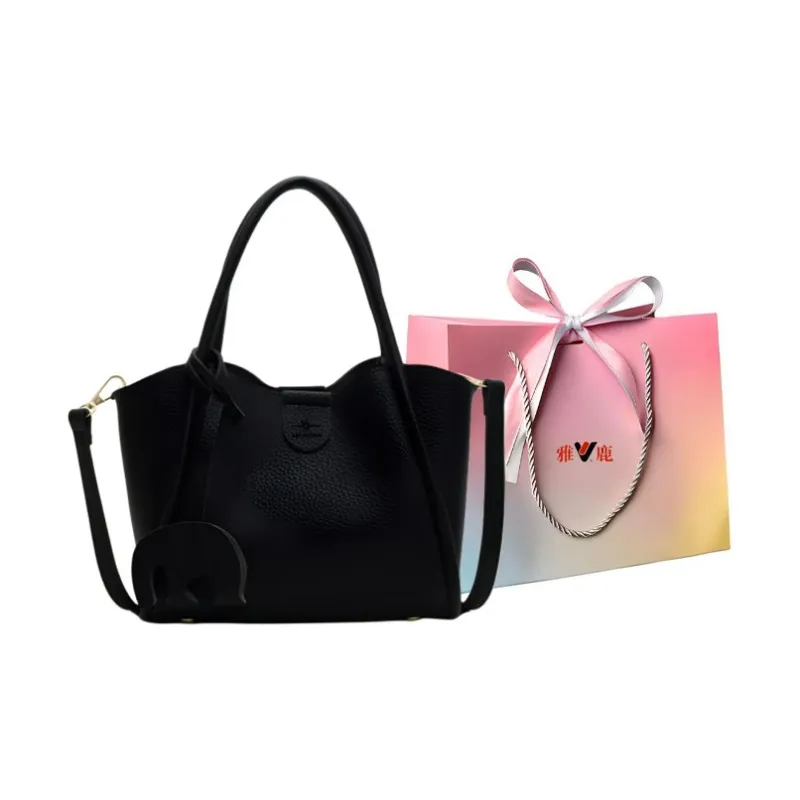 Yalu PU Handbag Women's Black/Ecru/Coffee/Brown/Khaki-0