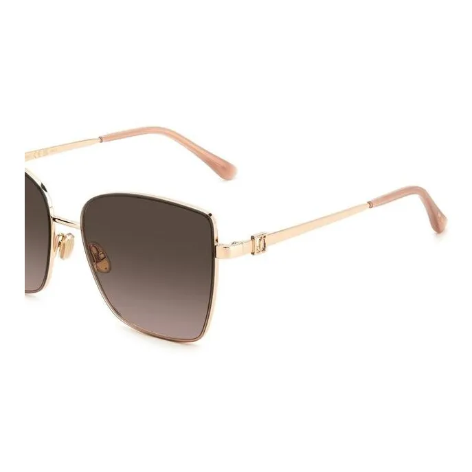 Jimmy Choo Irregular Shape Sunglasses Unisex Gold-1
