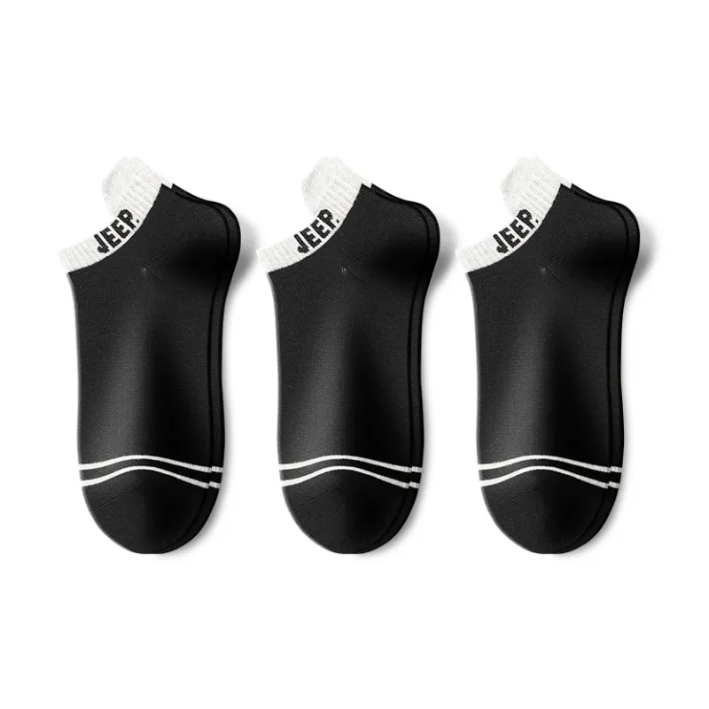 Jeep No Show Socks Unisex Multi double Loading-16