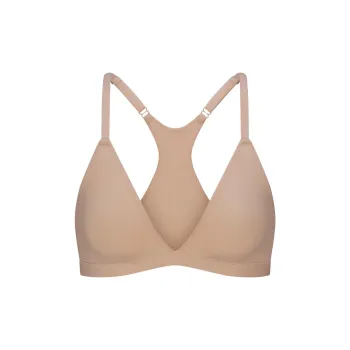 SKIMS SS25 FITSEVERYBODY RACERBACK TRIANGLE BRALETTE Bra Women's 1 Pack CLAY/Clay