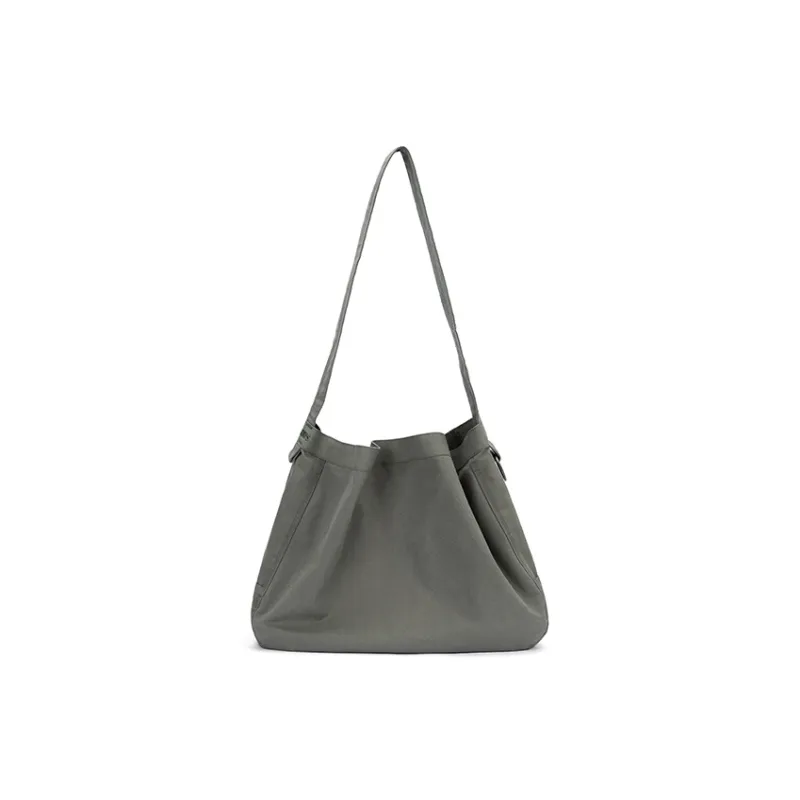 OddCIRKUS Woven Twill Canvas Newsboy Bag Unisex Orange/Gray Green-8