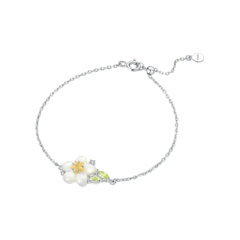 BABYBEI 925 Sterling Silver Mother Of Pearl Bracelets Women's-1