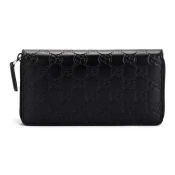 GUCCI Leather Wallet, Handbag Men's Black
