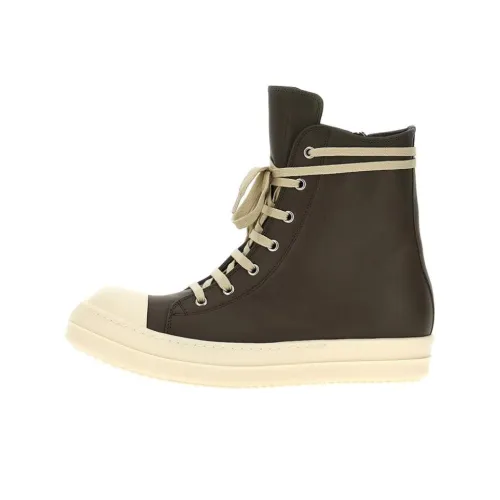 RICK OWENS/RO High Top Skateboard Shoes Men's Gray