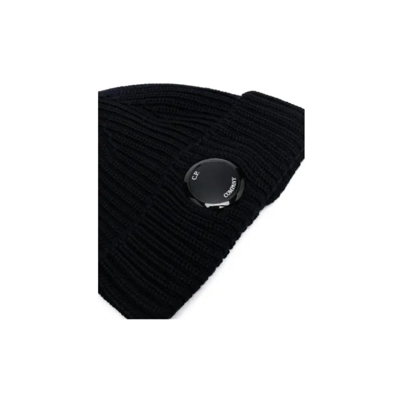 C.P.Company Lens Detailed Turn Up Hem Beanie-2