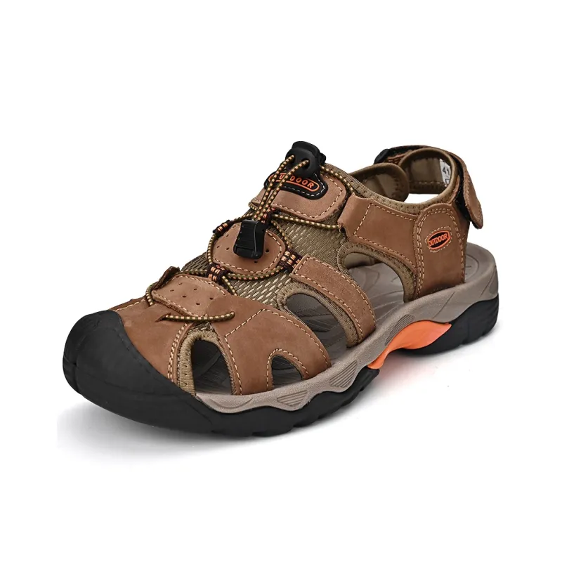 Kuding Beach Sandals Men Gold/Brown/Green/Dark Blue/Gray/Black-5