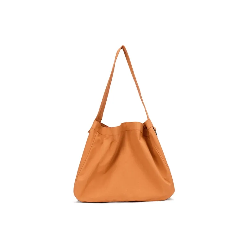 OddCIRKUS Woven Twill Canvas Newsboy Bag Unisex Orange/Gray Green-2